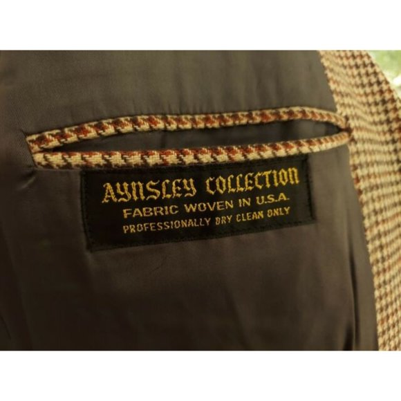 VTG HART, SCHAFFNER, & MARX Houndstooth Sport Coat Jacket Size 44 Regular? USA - Picture 12 of 12